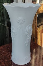 Ancien Grand Vase Porcelaine Biscuit Kaiser Germany M Frey/Décor Floral Fruit