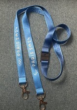 TOUR DE COU - JEUX OLYMPIQUES JO PARIS 2024 - CORDON - PORTE BADGE - BLEU