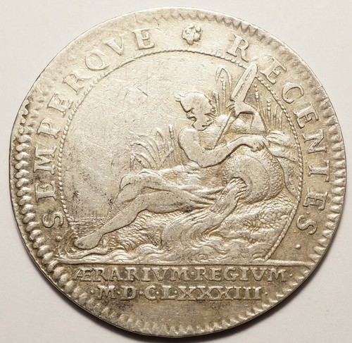 Louis xiv jeton argent - :,