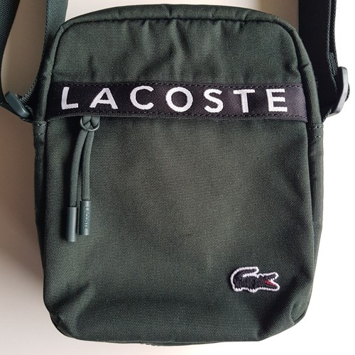 Sacoche vert bouteille lacoste - vert,