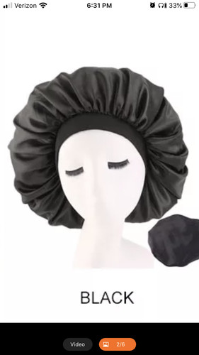 Large satin bonnet - ex,
