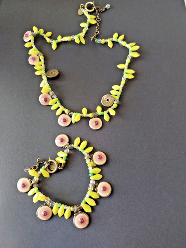 Collier bracelet émaillé - collier,