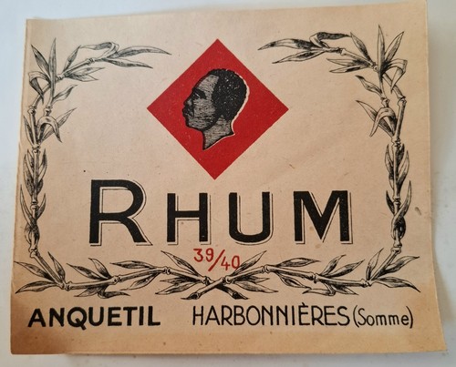 Etiquette ancienne rhum 40 - etiquette,