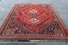 Tapis Oriental En Laine Rouge