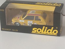 SOLIDO  1/43 #81 PEUGEOT 104 ZS RALLYE TRES BON ETAT EN BOITE ar