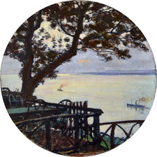 Paul de CASTRO (1882-1940) « Guinguette sur les bords de Seine » Rouen Honfleur