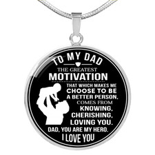 To My Dad Necklace From Son Or