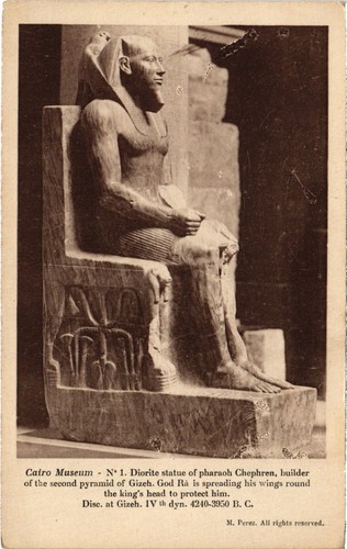 Cpa cairo museum diorite - ak,