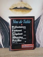 PLASTIQUE PUBLICITAIRE VINS DE TABLE DUBONNET RESTAURANT BAR BISTROT ALCOOL