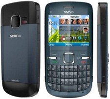 Téléphone vintage original Nokia C3-00 bleu quasi neuf et débloqué