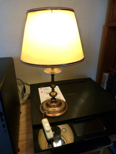 Lampe ancienne pied bronze - lampe, en