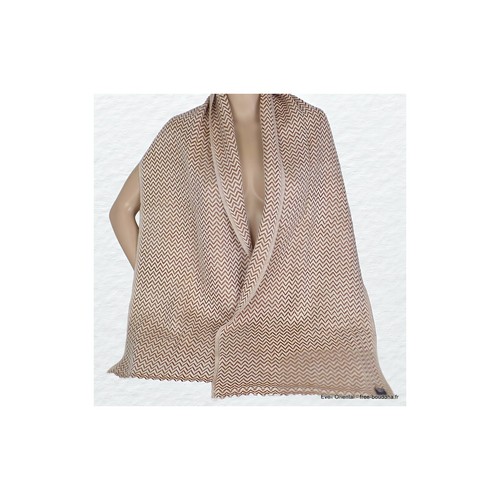 Echarpe laine cachemire - , motifs