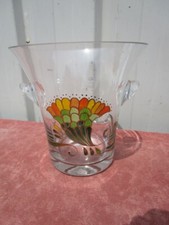 SEAU A GLACE "PAUL NAGEL" D' EPOQUE CONTEMPORAINE EN VERRE EMAILLE