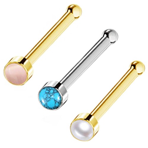 Barbell nasen piercing - 0,8,
