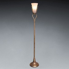 Giovani Banci - Lampadaire En Bronze Doré, Vasque En Verre, Vers 1960