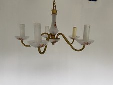LUSTRE ANCIEN OPALINE BLANCHE