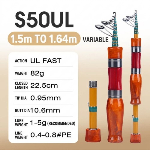Canne pêche télescopique - canne, à