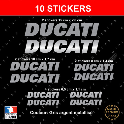 Stickers ducati gris - 10,
