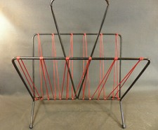 Ancien porte revue en métal et plastique de type scoubidou vintage années 1950