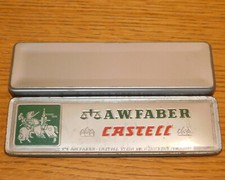 vintage BOITE TROUSSE A.W.FABER CASTELL 1970 Germany TIN tin pencil box NURNBERG
