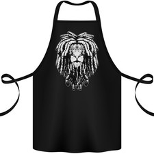 A Rasta Lion Avec Dreadlocks Jamaica Reggae Tablier Coton 100% Biologique