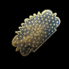 Boucle De Ceinture En Métal Niellé & Doré & Russe ? & XIX Eme