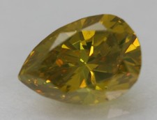 0.28 CT Canari Jaune VS1 Poire Forme Naturel Amélioré Diamant 5.18X3.61m W Vidéo