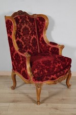 Bergère style Louis XV noyer 1900