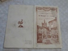 MENU GRAND BANQUET DE CLOTURE Xe congrès du groupe du centre PIERRE BEGON 1930