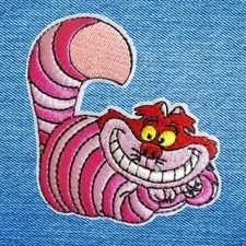 Patch Écusson Chat du Cheshire Alice au Pays des Merveilles (1b) - Thermocollant