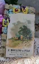 ANCIENNE CARTE CHROMO LITHO DECOUPIS PUBLICITAIRE 1891