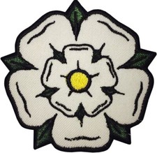 Écusson blanc Yorkshire Rose