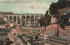 AK Luxembourg Passerelle Et Basse-Pétrusse Luxembourg Non Circulée Carte Postale