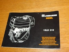 MANUEL manual MODE D'EMPLOI notice MOTEUR LOMBARDINI DIESEL 15LD-315 15-LD motor