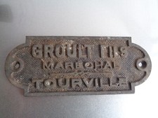 PLAQUE TOURVILLE GROULT FILS