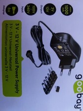 Bloc d'alimentation universelle 3 V - 12 V avec 6 adaptateurs DC max 12 w 1 A