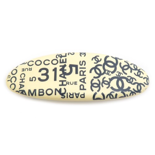 Auth chanel logo barrette - chanel,
