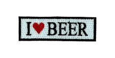 Patch ecusson brode backpack i love biere beer  biker moto thermocollant motard