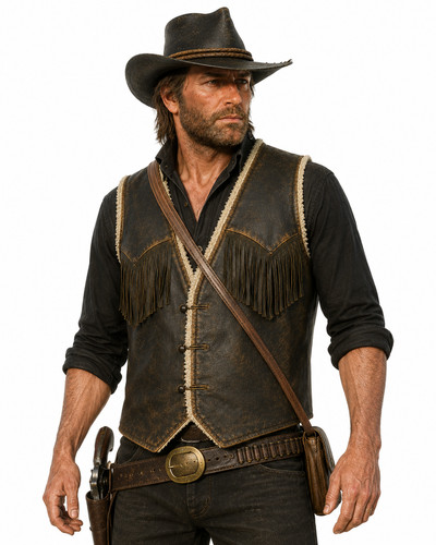 Gilet western franges en - à,