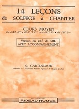 14 lecons solfege a chanter : cours moyen