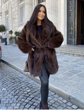 Zara marron fausse fourrure - fausse,