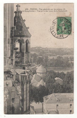 Cpa tours vue sur les - cpa,