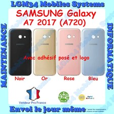 VITRE ARRIERE COQUE CACHE BATTERIE SAMSUNG GALAXY A7 2017 (A720) ADHESIF ET LOGO