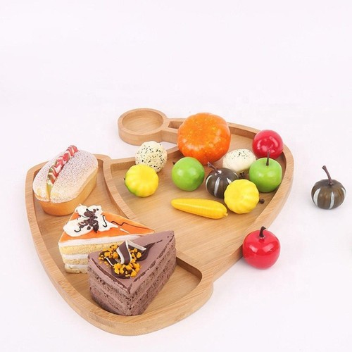 Assiette bois pour snacks - assiette, en