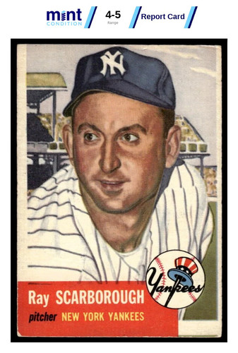 1953 topps ray scarborough - 1953,