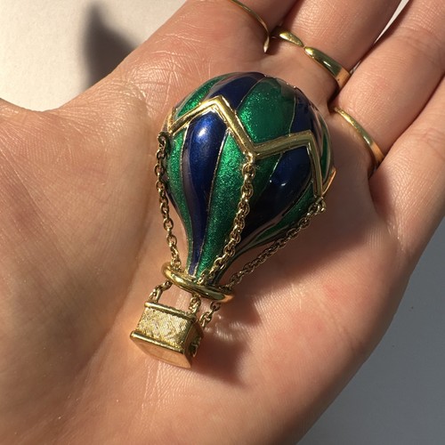Broche montgolfière dorée - broche,
