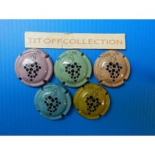 la série de 5 capsules champagne générique (grappe stylisée)