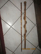 lot de 2 cannes artisanat de poilu WW1 ,  motif serpent 