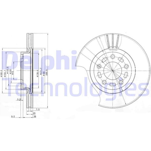 Delphi disques frein - 2x,