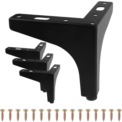 Pieds meuble métal noir - métal, 10